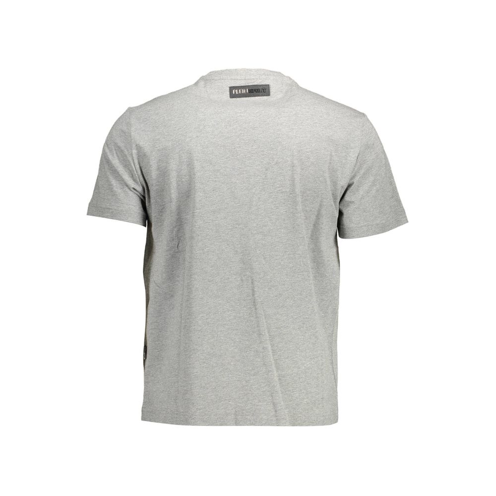 Plein Sport Gray Cotton Men Men's T-Shirt