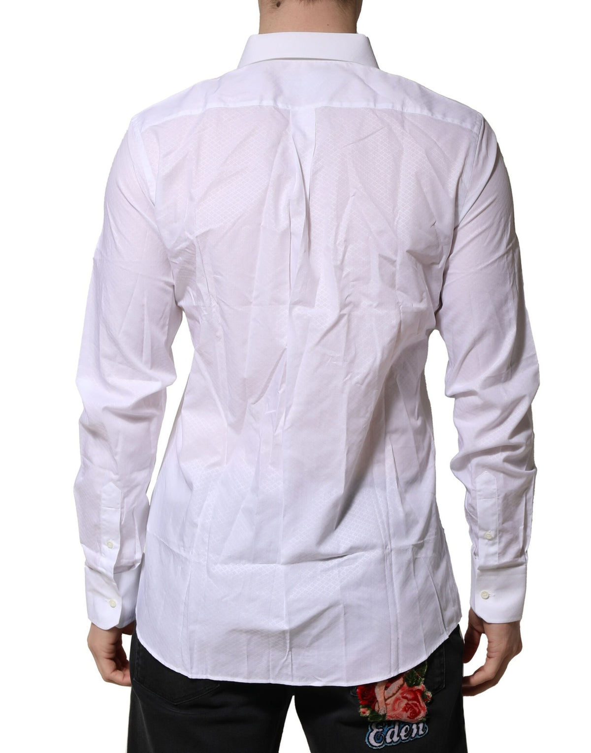 Dolce & Gabbana White MARTINI Long Sleeve Dress Formal Men's Shirt