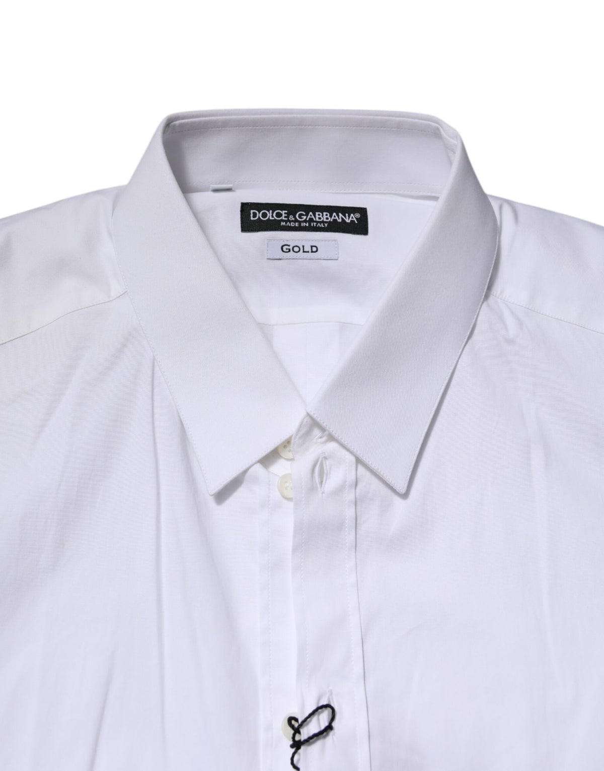 Dolce & Gabbana White GOLD Long Sleeve Dress Formal Men's Shirt (Pre-Owned)