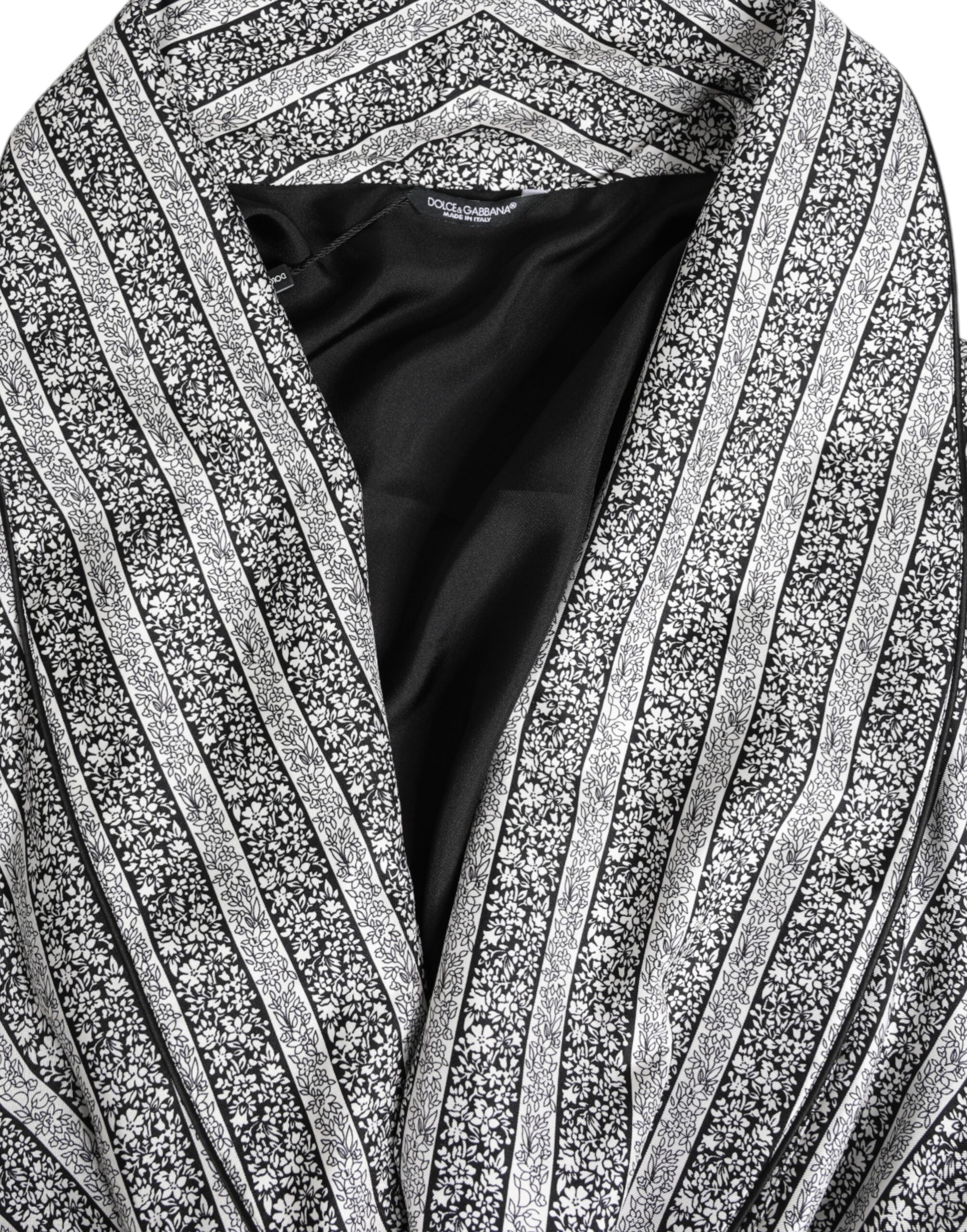 Dolce & Gabbana Multicolor Floral Robe Coat Wrap Men's Jacket