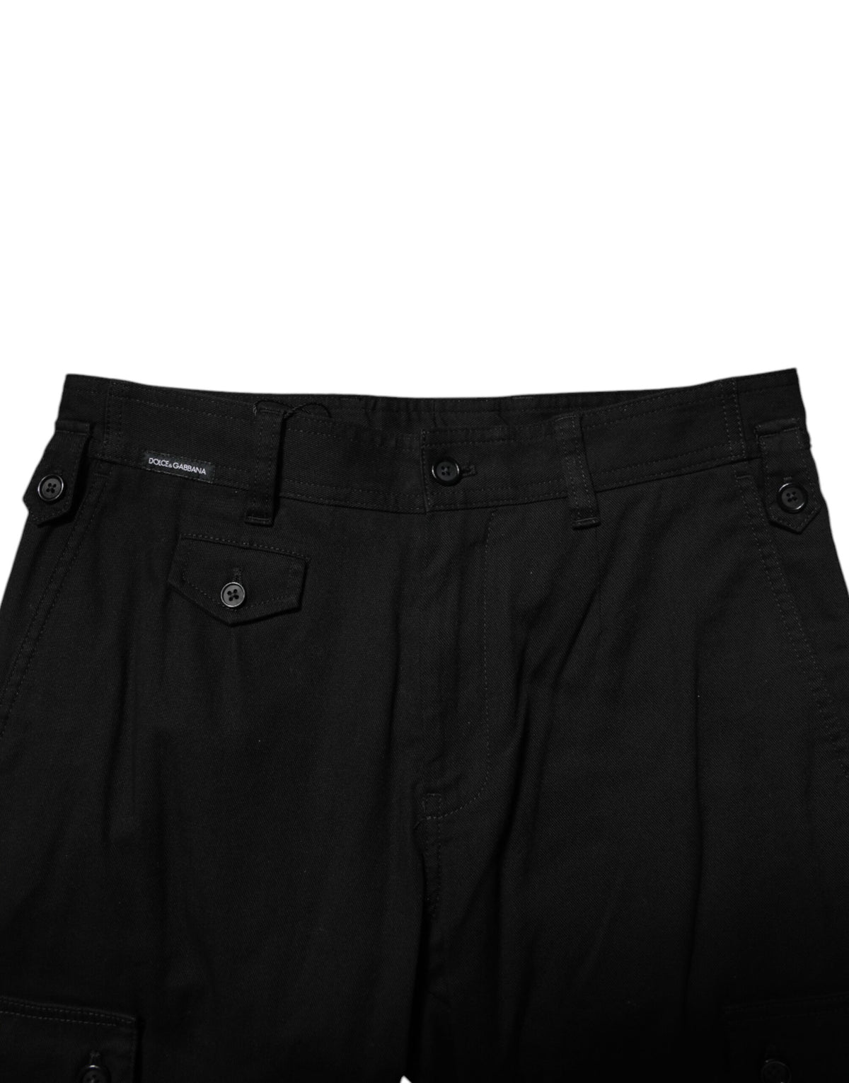 Dolce & Gabbana Black Cotton Formal Men Cropped Men's Pants (Pre-Owned)