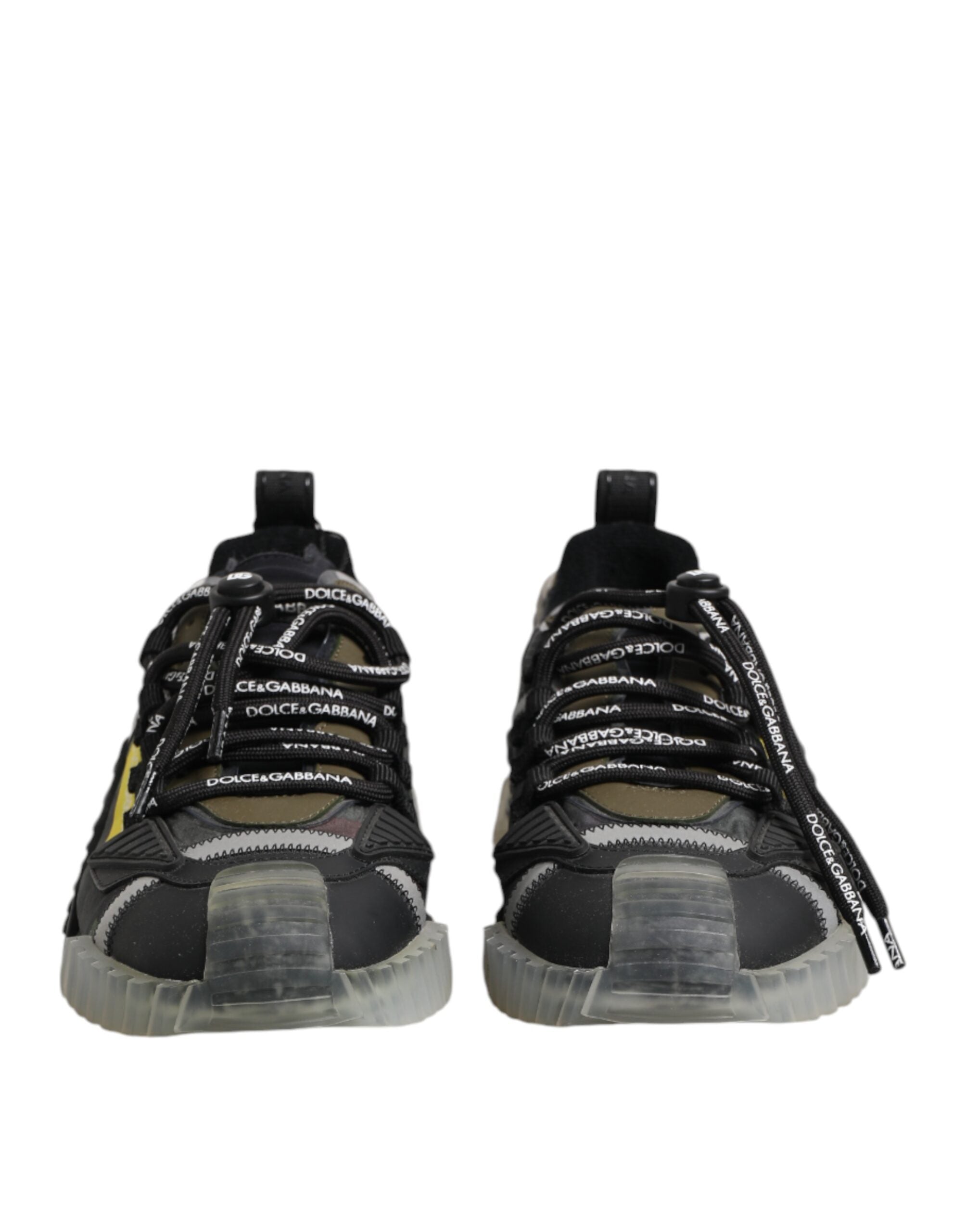 Dolce & Gabbana Multicolor Lace Up Low Top NS1 Sneakers Men's Shoes