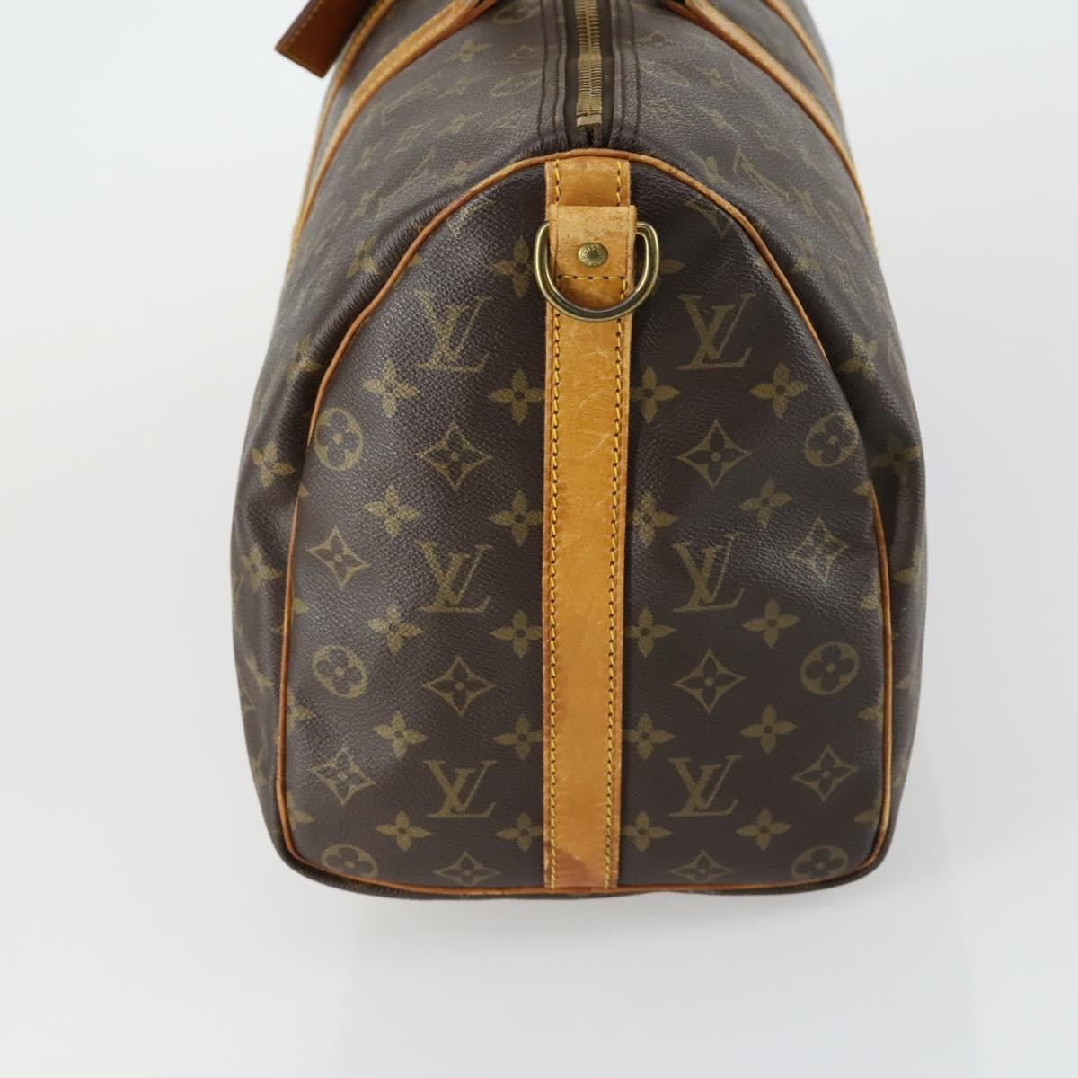 Louis Vuitton Keepall Bandouliere Monogram Canvas Brown Canvas Travel Bag Bag (Pre-Owned)