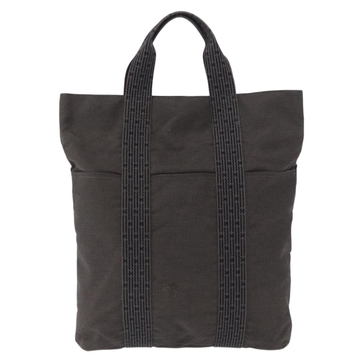 Hermes Fourre-Tout Herline Canvas Gray Canvas Tote Bag Bag (Pre-Owned)