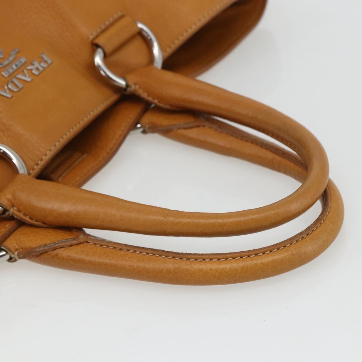 Prada Convertible Shopper Vitello Daino Brown Leather Tote Bag Bag (Pre-Owned)