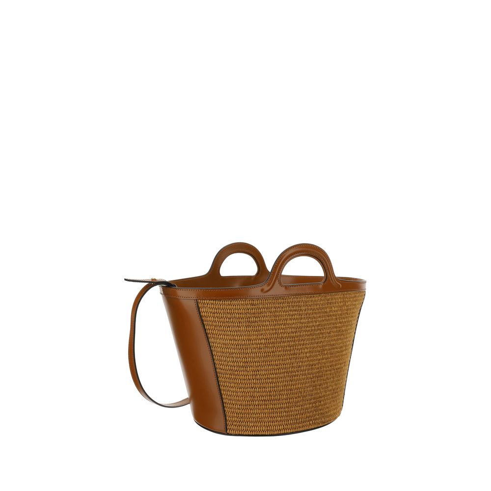 Marni Brown Cotton Shoulder Women's Bag