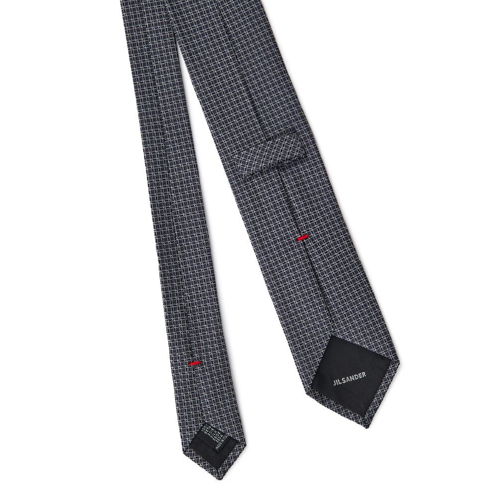 Jil Sander Gray Silk Men's Tie