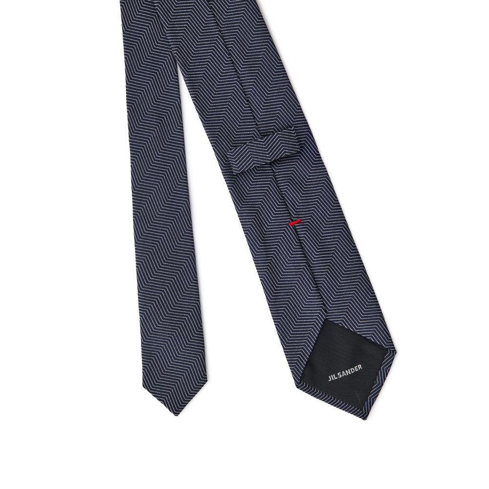 Jil Sander Blue Silk Men's Tie