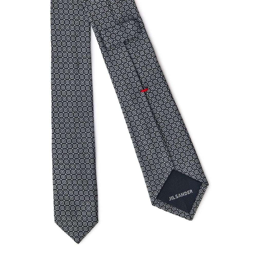 Jil Sander Gray Silk Men's Tie