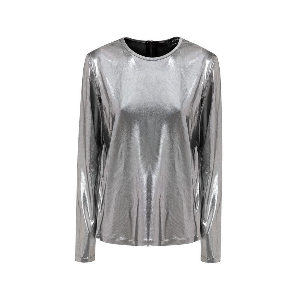 Tom Ford Gray Viscose Long Sleeve Women's T-Shirt