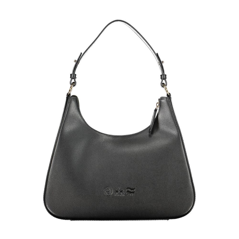 La Martina Black Leather Women's Shoulder Women's Bag