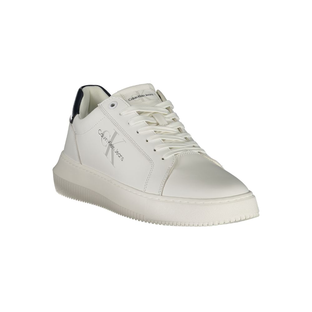 Calvin Klein Bianco Leather Men Men's Sneaker