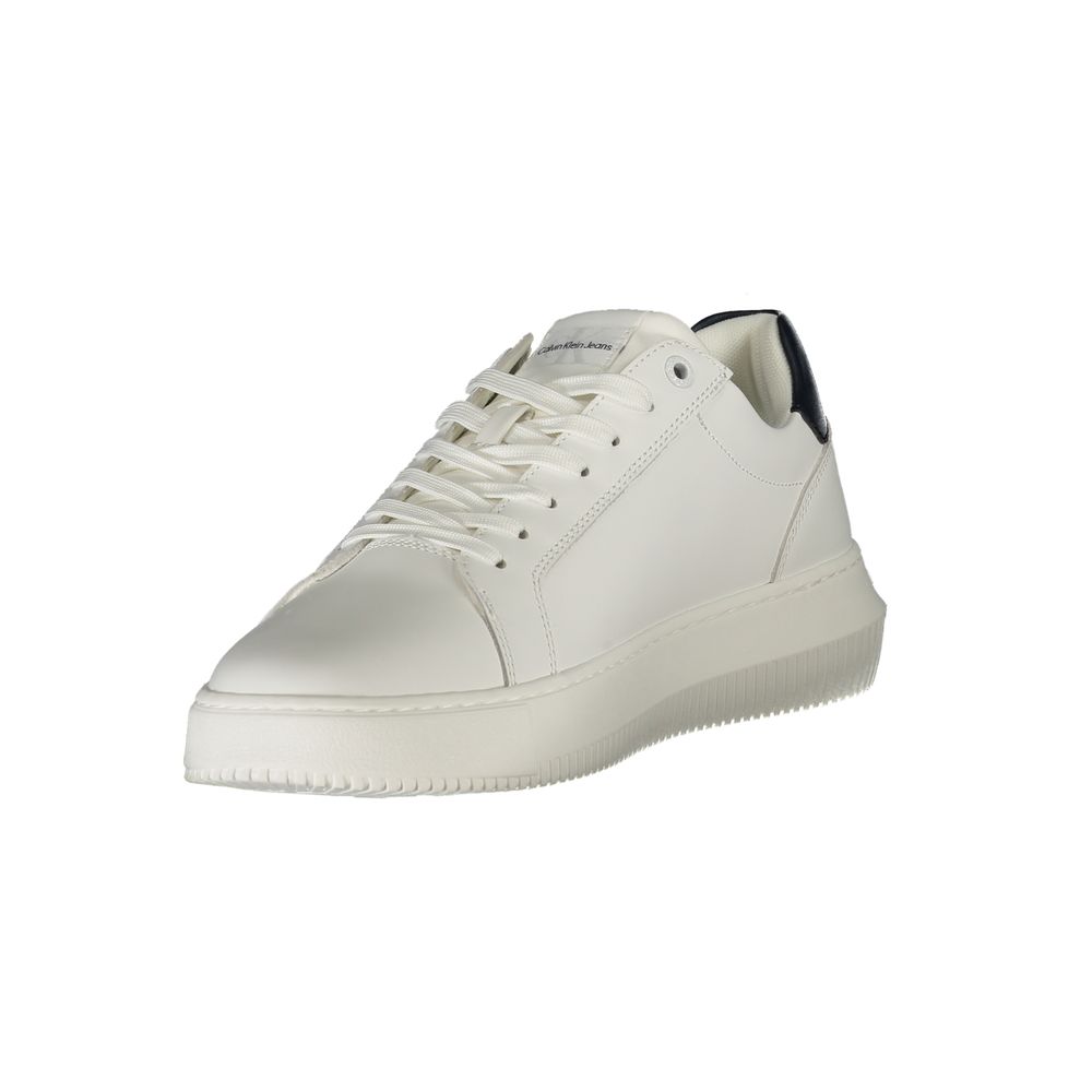 Calvin Klein Bianco Leather Men Men's Sneaker