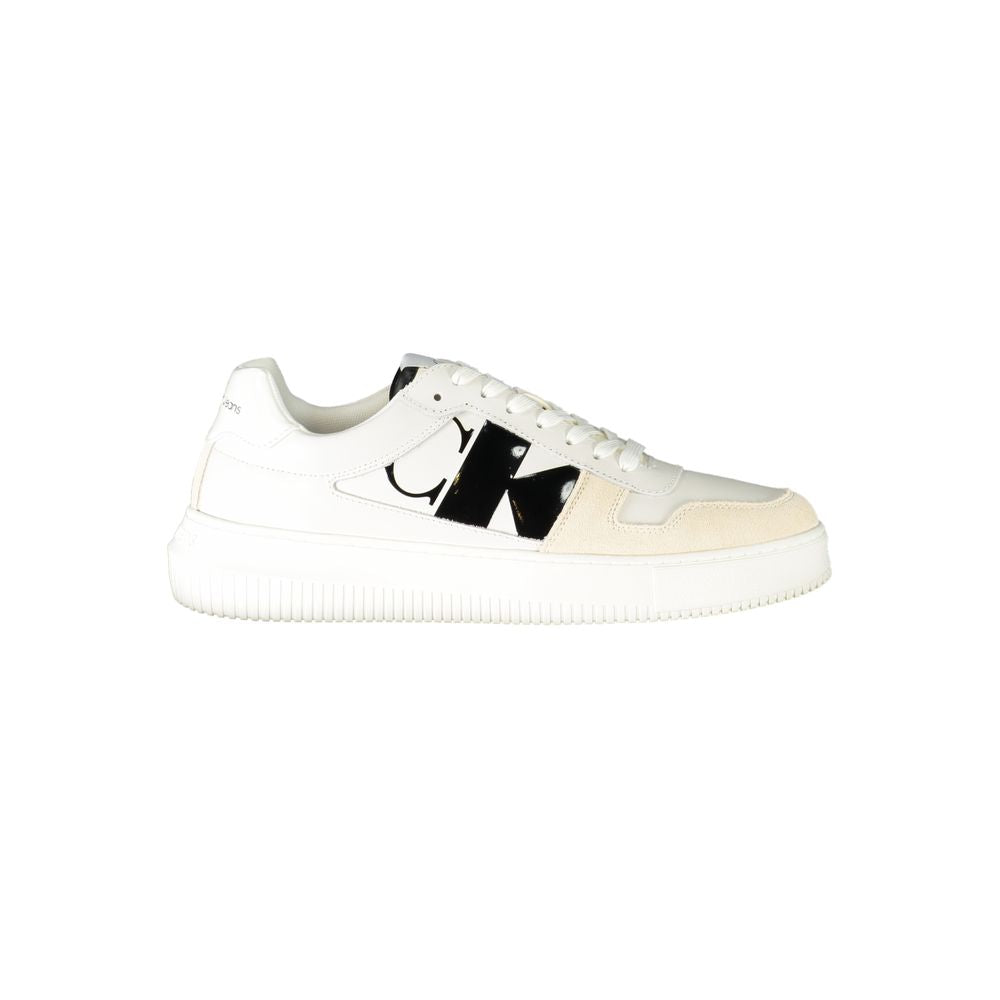 Calvin Klein Bianco Leather Men Men's Sneaker
