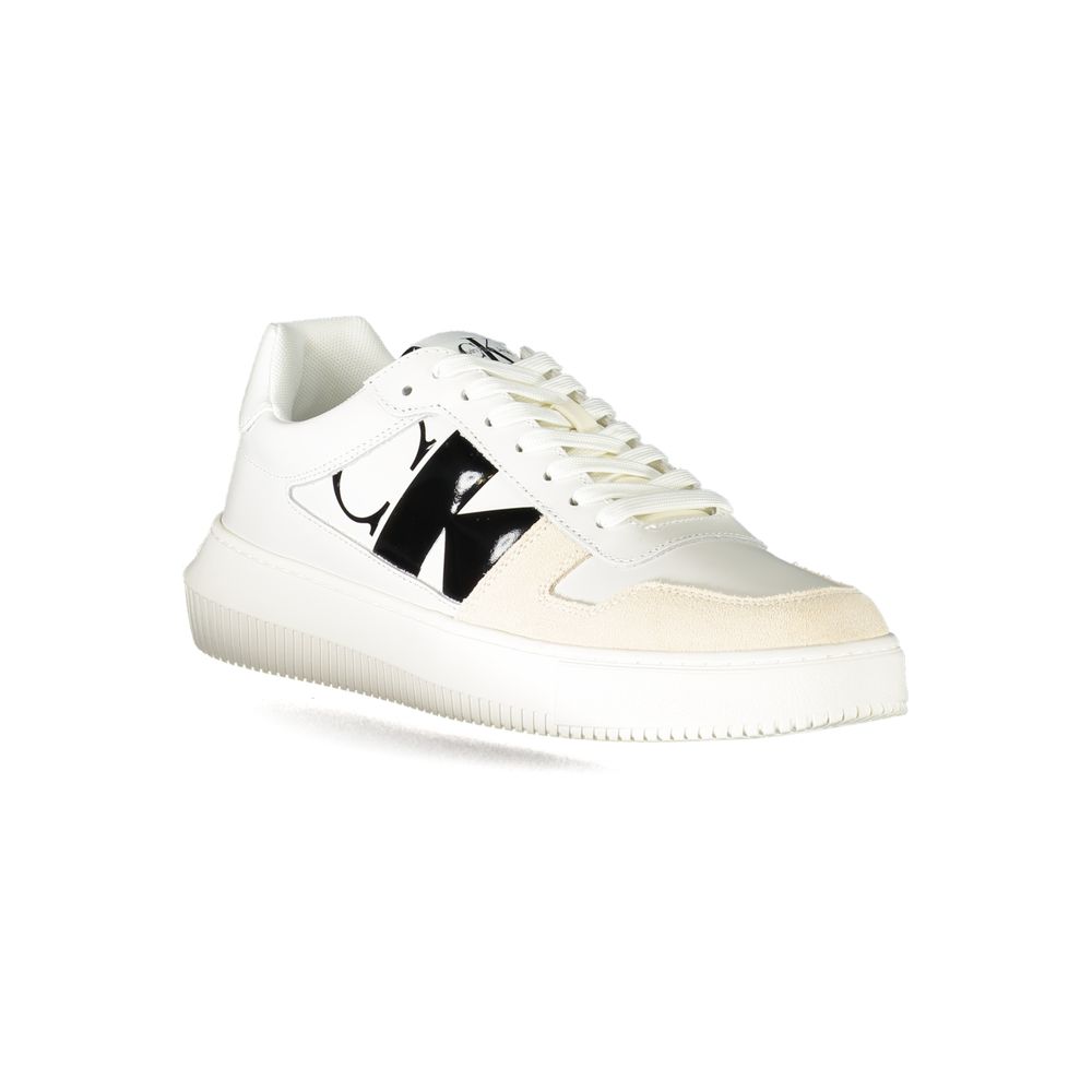 Calvin Klein Bianco Leather Men Men's Sneaker