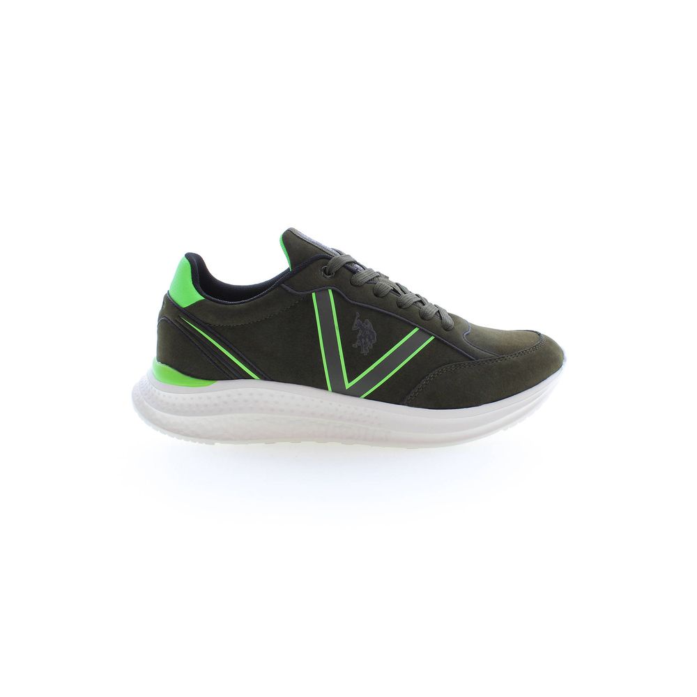 U.S. POLO ASSN. Green Polyester Men's Men's Sneaker