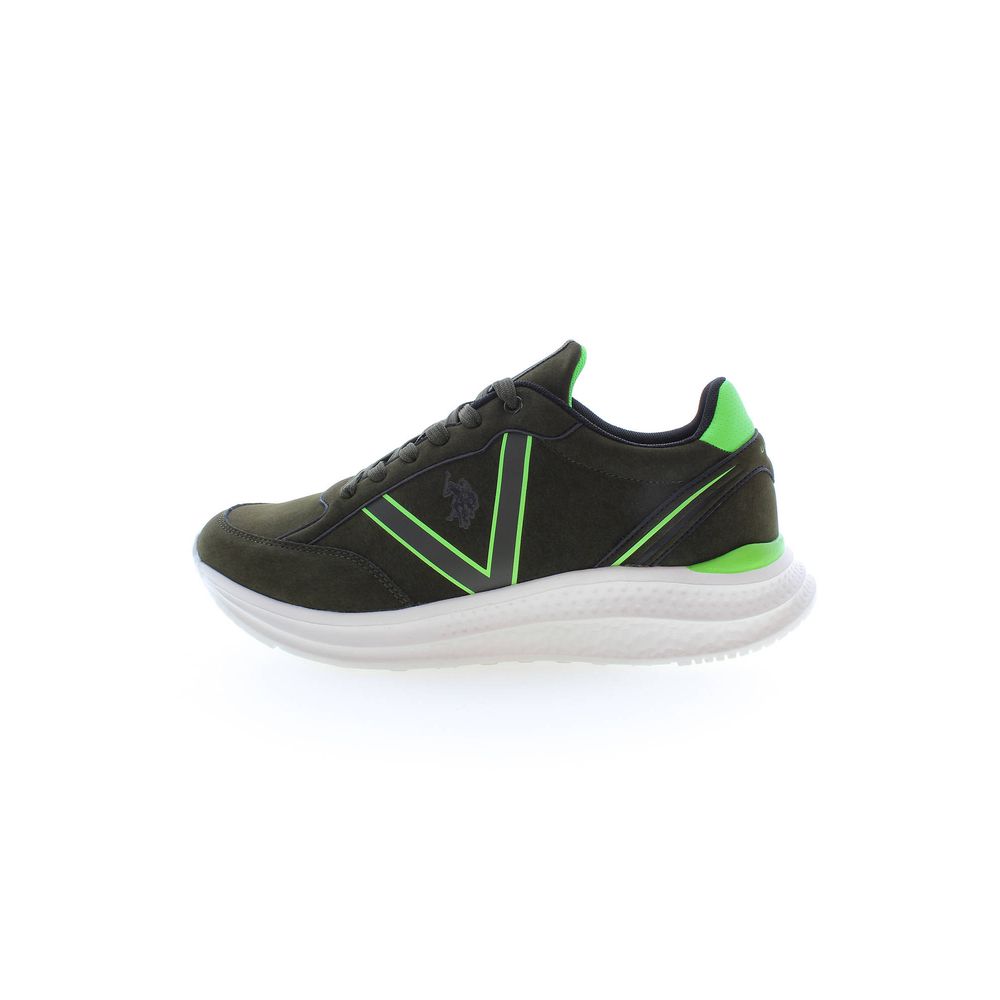U.S. POLO ASSN. Green Polyester Men's Men's Sneaker