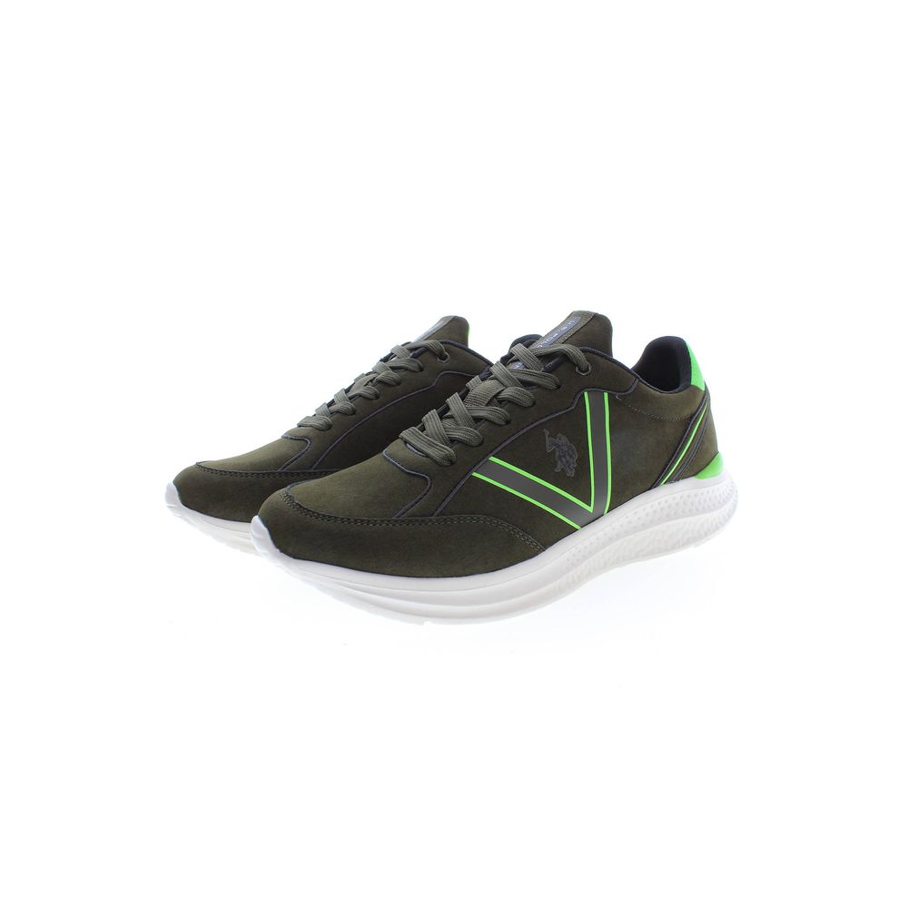 U.S. POLO ASSN. Green Polyester Men's Men's Sneaker