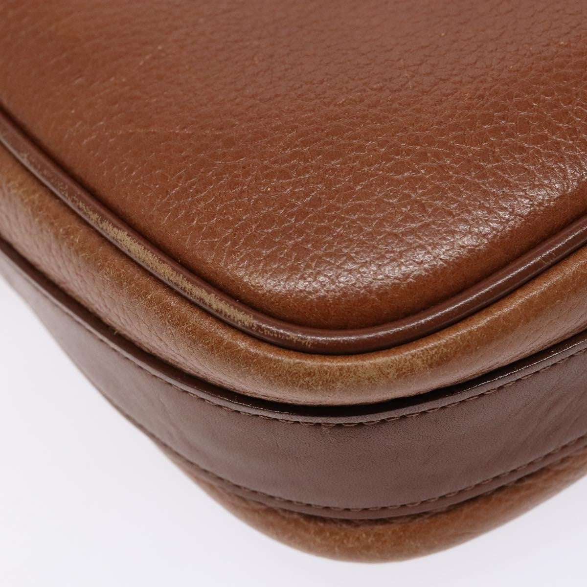 Burberry Shoulder Leather Brown Leather Shoulder Bag Bag (Pre-Owned)