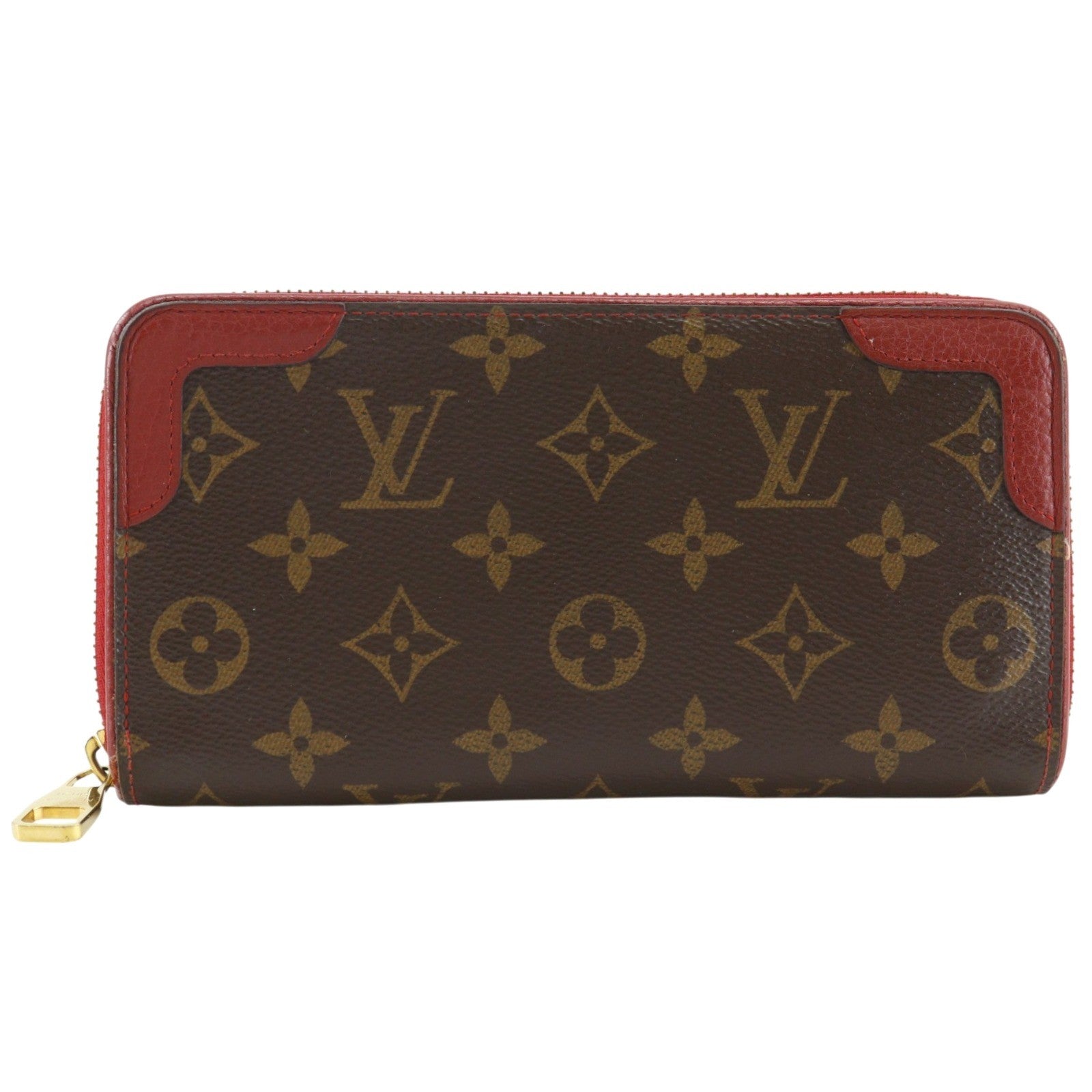 Louis Vuitton Retiro Zippy Monogram Canvas Brown Canvas Wallets Accessory (Pre-Owned)