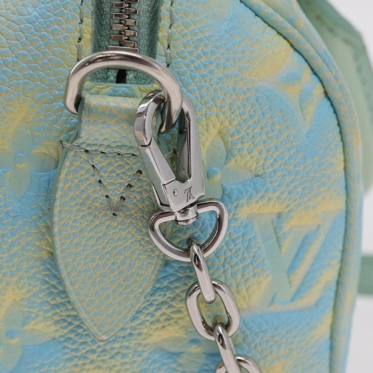 Louis Vuitton Speedy Bandouliere Stardust Monogram Empreinte Leather Green Leather Handbag (Pre-Owned)