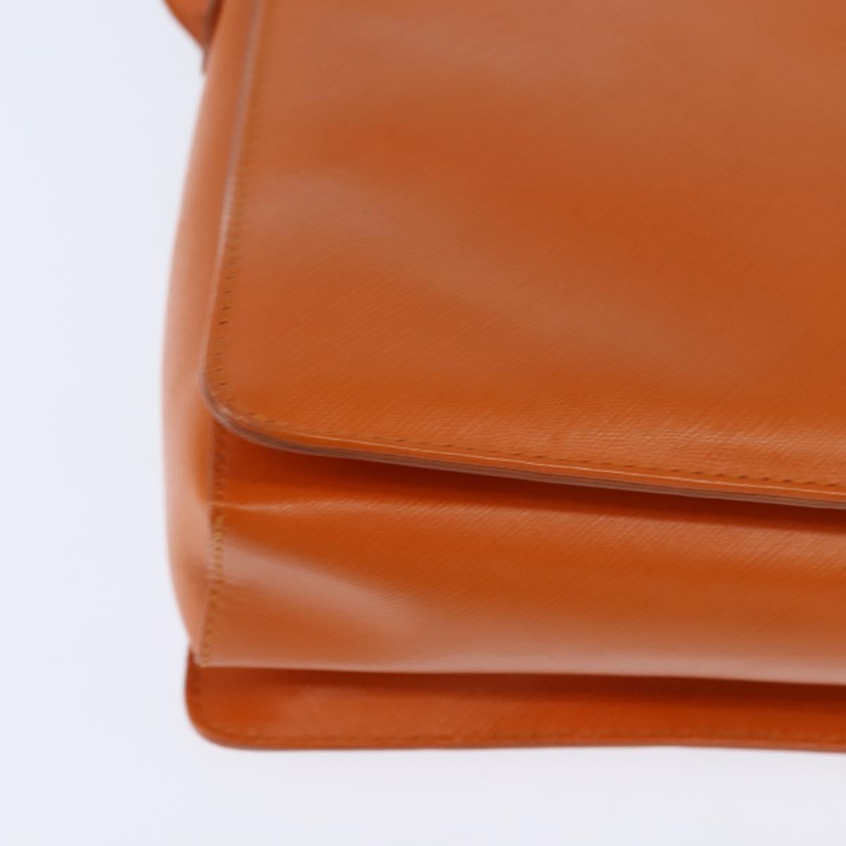 Salvatore Ferragamo Vala Tote Leather Orange Leather Tote Bag Bag (Pre-Owned)