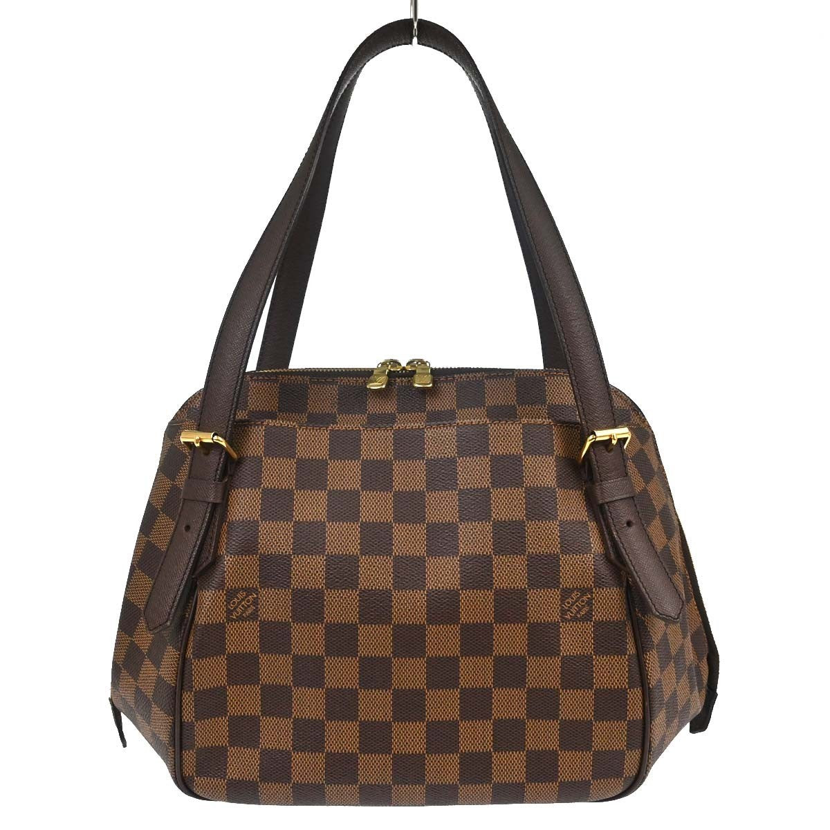 Louis Vuitton Belem Damier Ebene Brown Canvas Shoulder Bag Bag (Pre-Owned)