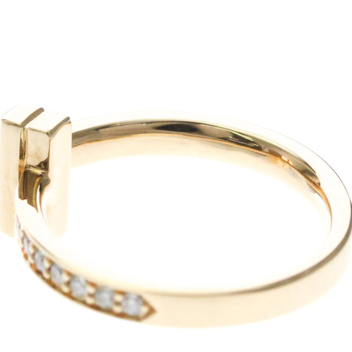 Tiffany & Co. T1 Ring 18K Rose Gold With Diamonds Gold Rose_Gold Ring Jewelry (Pre-Owned)