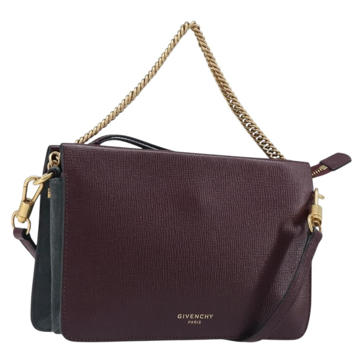 Givenchy Cross 3 Leather Burgundy Leather Crossbody Bag Bag (Pre-Owned)