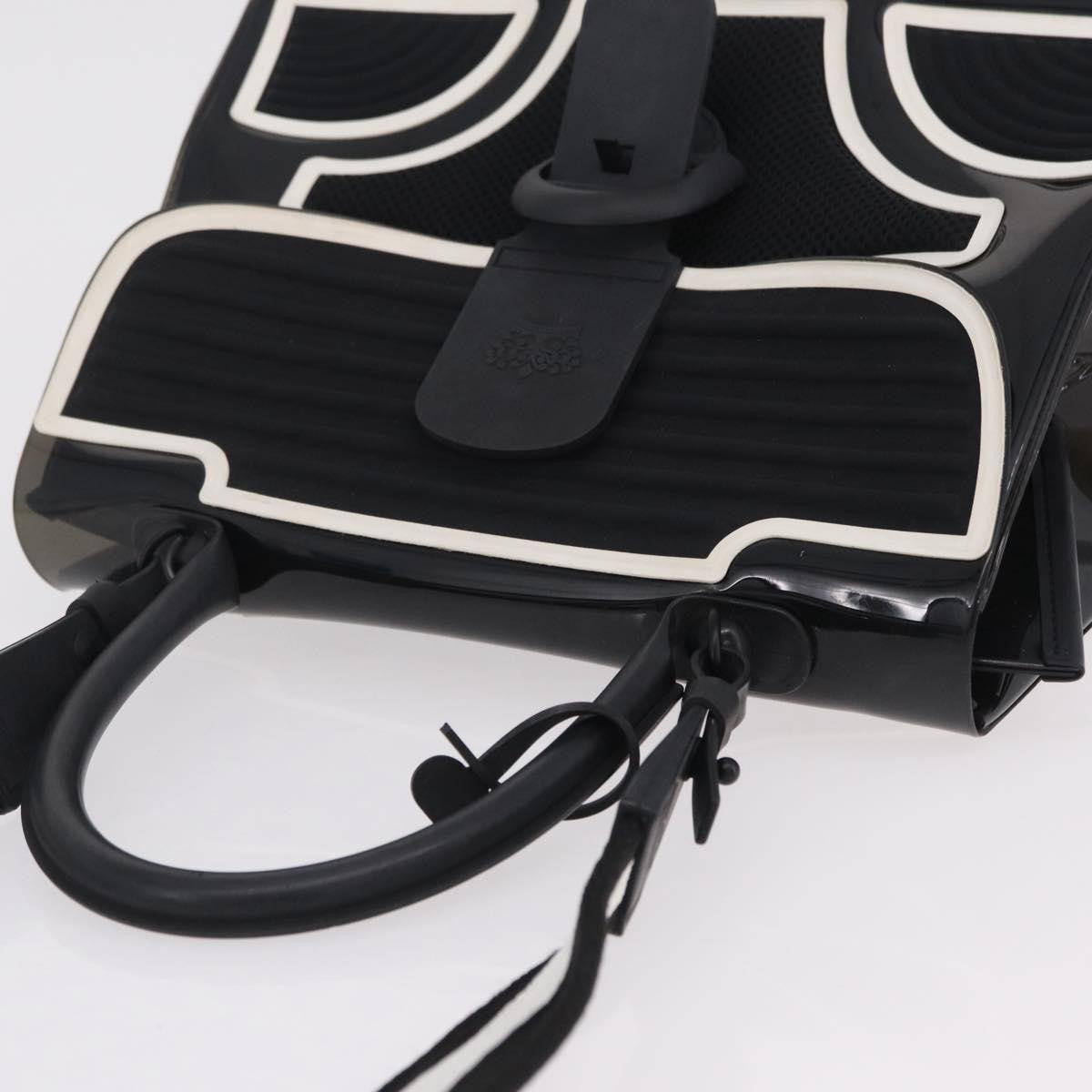 Delvaux Champion Brillant Top Handle Pvc And Rubber Black Plastic Handbag (Pre-Owned)