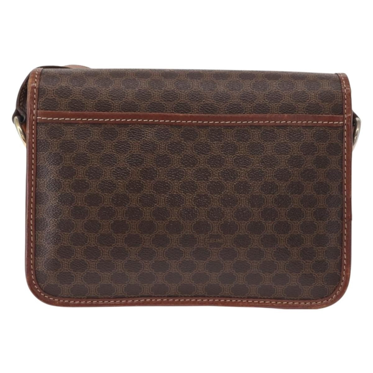 Celine Vintage Macadam Canvas Brown Canvas Shoulder Bag Bag (Pre-Owned)
