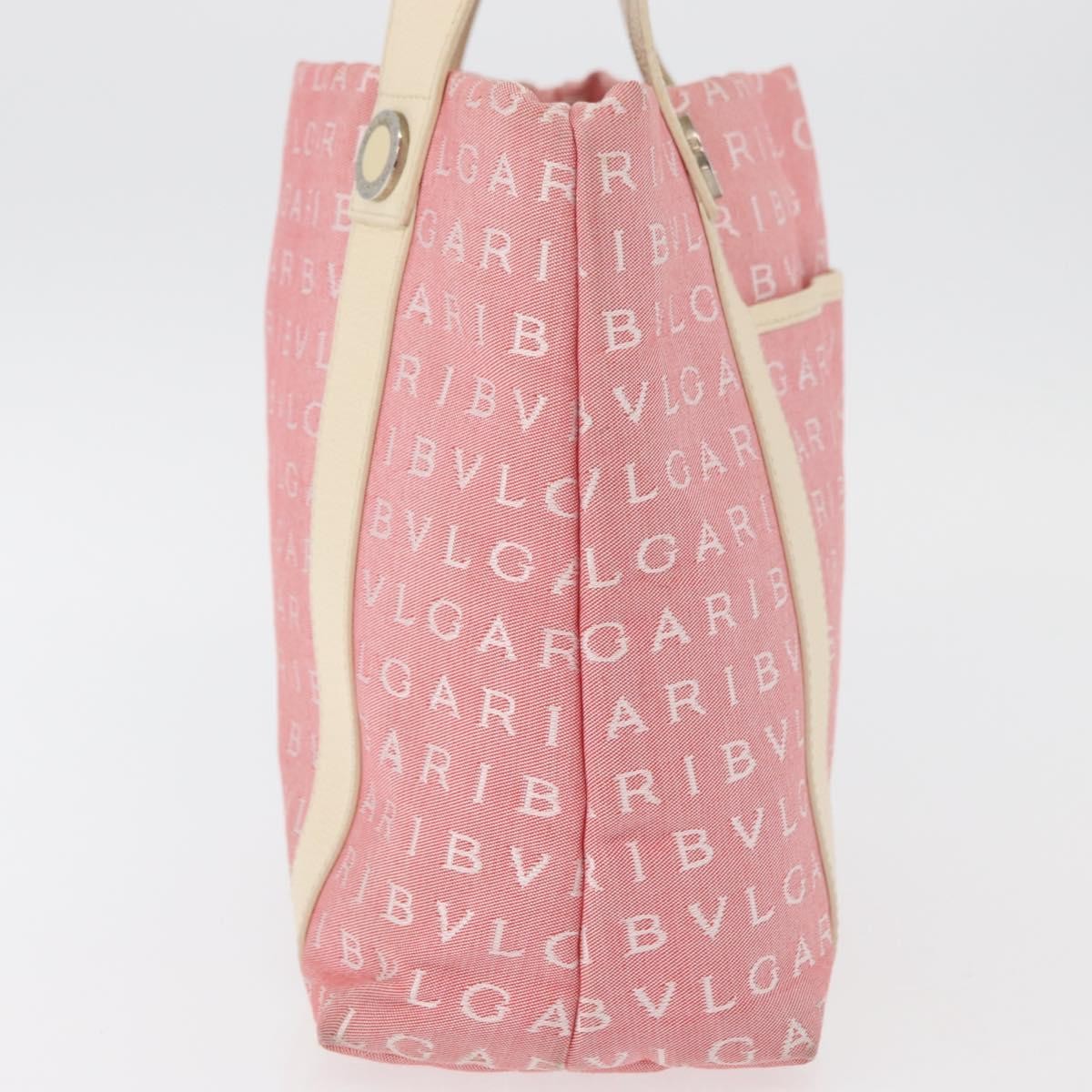 Bvlgari Logomania Canvas Pink Canvas Shoulder Bag Bag (Pre-Owned)