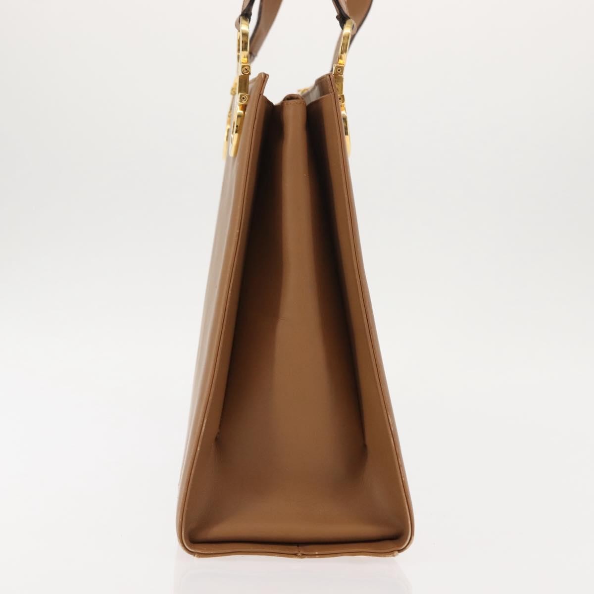 Salvatore Ferragamo Gancini Leather Beige Leather Shoulder Bag Bag (Pre-Owned)