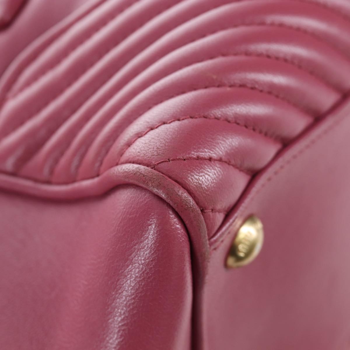 Miu Miu Beau Top Handle Leather Pink Leather Handbag (Pre-Owned)
