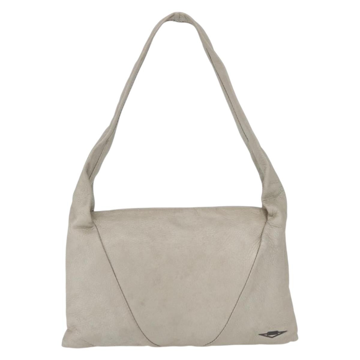 Bottega Veneta Shoulder Leather Gray Leather Shoulder Bag Bag (Pre-Owned)