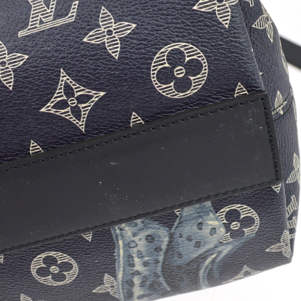 Louis Vuitton Tote Limited Edition Chapman Savane Monogram Canvas Navy Canvas Tote Bag Bag (Pre-Owned)