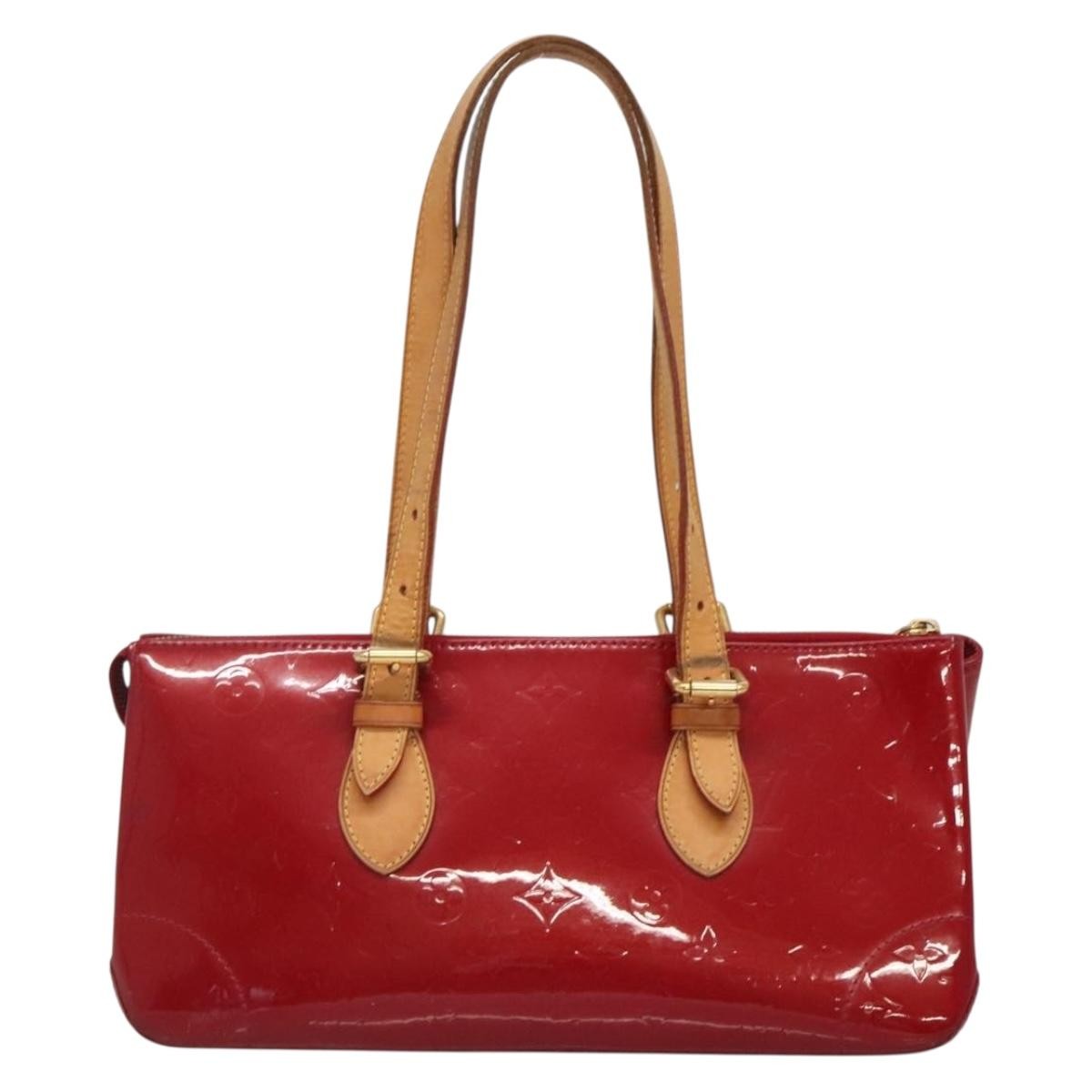 Louis Vuitton Rosewood Avenue Monogram Vernis Red Patent_Leather Handbag (Pre-Owned)
