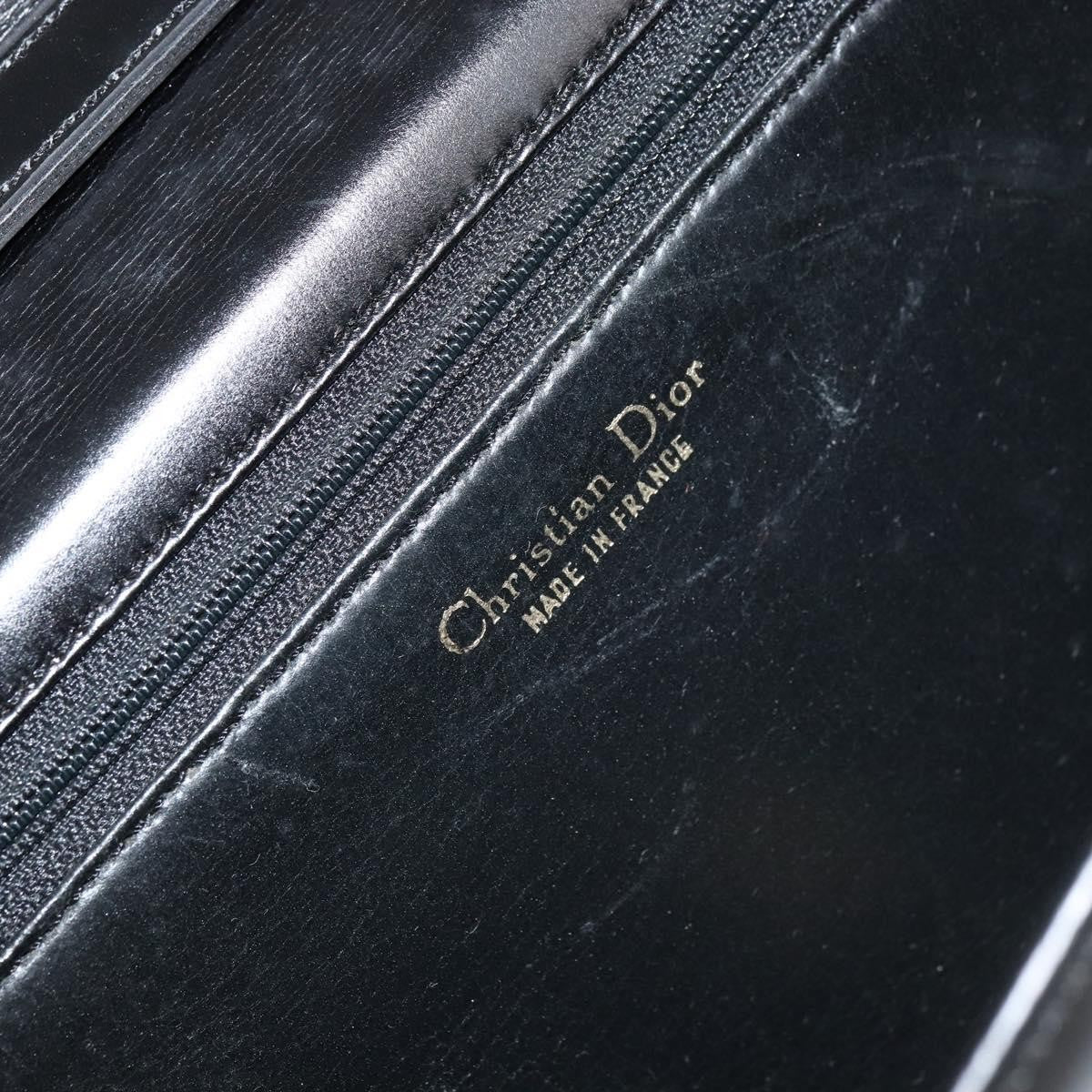 Christian Dior Vintage Leather Black Leather Shoulder Bag Bag (Pre-Owned)