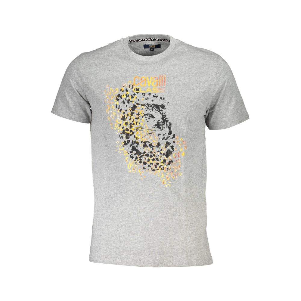 Cavalli Class Grigio Cotton Men's Men's T-Shirt