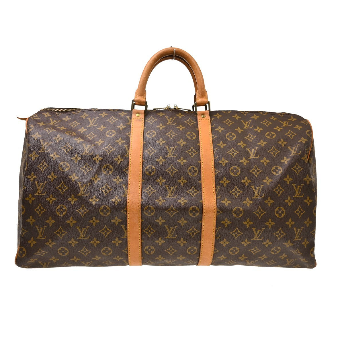 Louis Vuitton Keepall Canvas Brown Canvas Travel Bag Bag (Pre-Owned)