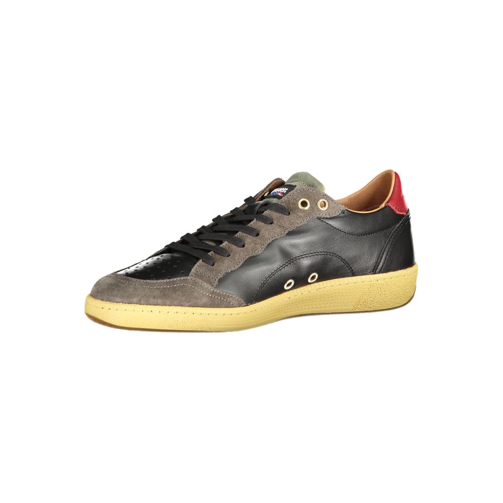 Blauer Black Leather Men Men's Sneaker