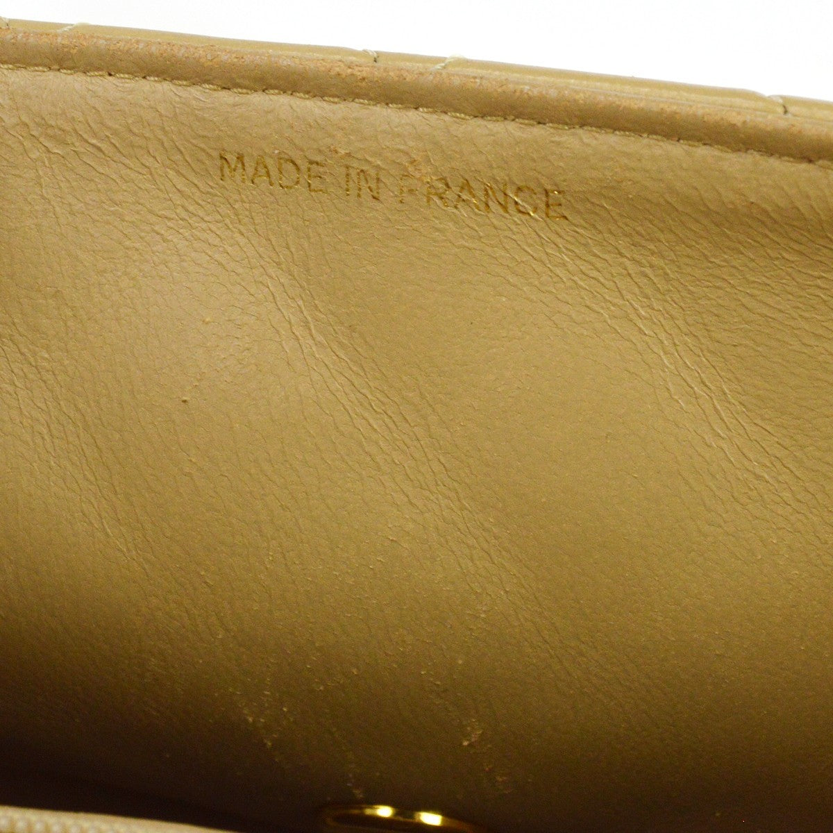 Chanel Retro Classic Square Flap Quilted Goatskin Beige Calfskin Handbag (Pre-Owned)