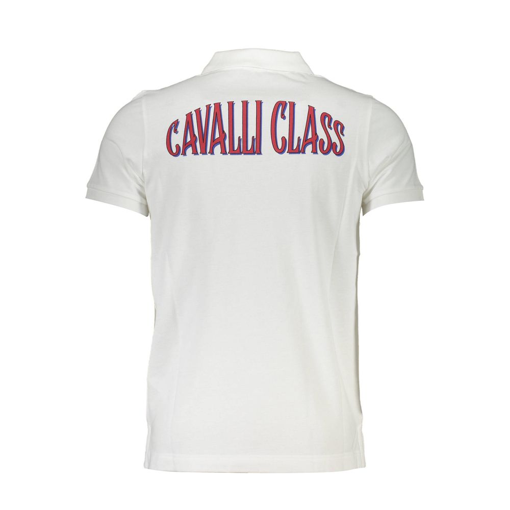 Cavalli Class Bianco Cotton Men Men's Polo