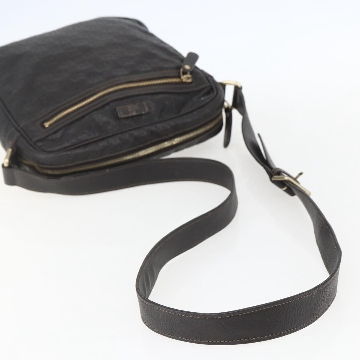 Gucci Front Zip Messenger Guccissima Leather Brown Leather Shoulder Bag Bag (Pre-Owned)