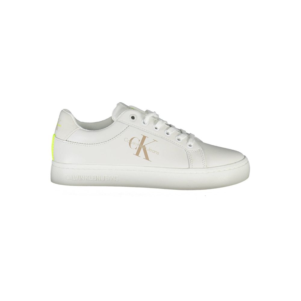 Calvin Klein White Leather Women Women's Sneaker