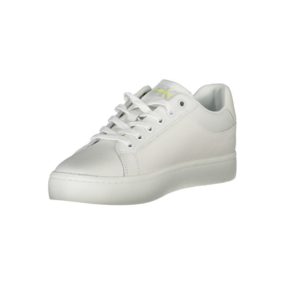 Calvin Klein White Leather Women Women's Sneaker