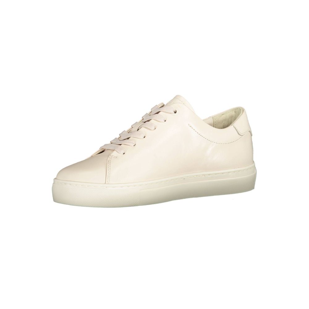 Tommy Hilfiger Beige Leather Women Women's Sneaker