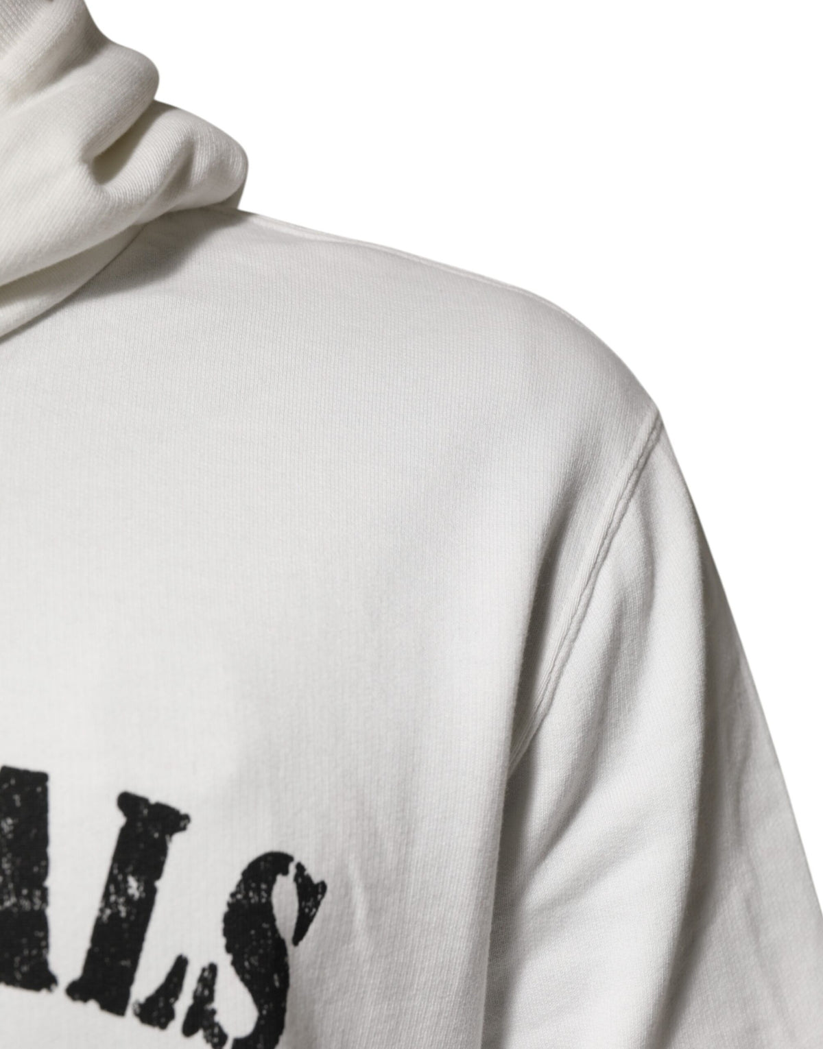 Dolce & Gabbana White Cotton DG ROYAL Print Hooded Men's Sweater