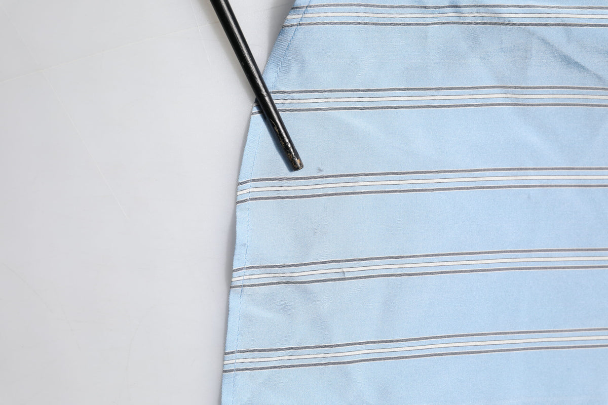 Dolce & Gabbana Blue Striped MARTINI Long Sleeve Dress Men's Shirt (Pre-Owned)