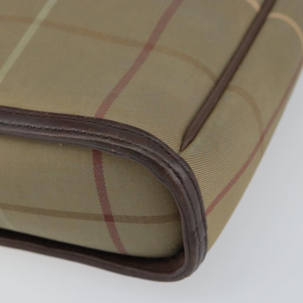 Burberry Nova Check Canvas Beige Canvas Shoulder Bag Bag (Pre-Owned)